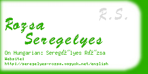 rozsa seregelyes business card